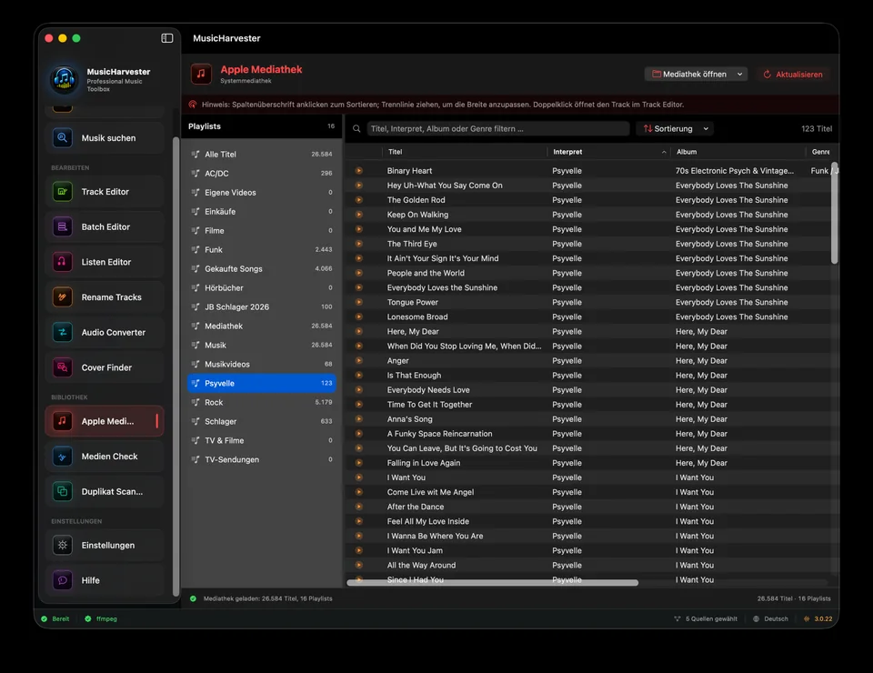 Apple Mediathek – MusicHarvester